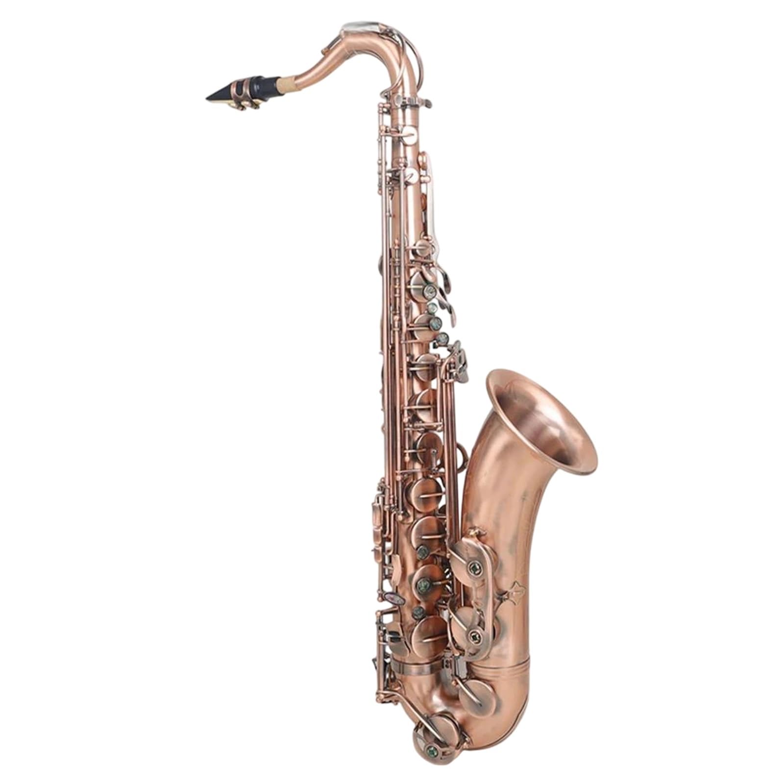 Saksofony Profesjonalny Saksofon Tenorowy Bb Mosiądz Antyczna Czerwona Miedź Instrumenty Dęte Drewniane B-dur Z Akcesoriami W Futerale