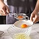 Eigelbtrenner,Eiertrenner Edelstahl Egg White Separator Mit Griffen Eidotter-Trenner Teiler Filter Egg Separator Leicht zu Reinigender für Küche Backwerkzeug