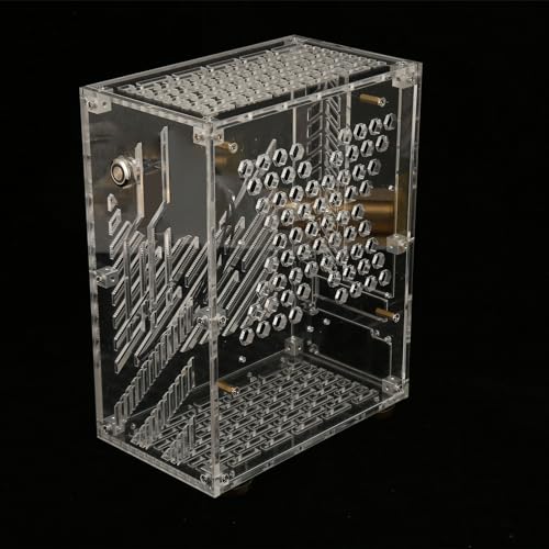 Gabinete Mini ITX de acrílico transparente con refrigeración 360°, soporte para placa base Mini ITX (170x170 mm), 2 SSD de 2,5 pulgadas y fuente de alimentación FLEX o 1U miniatura 2