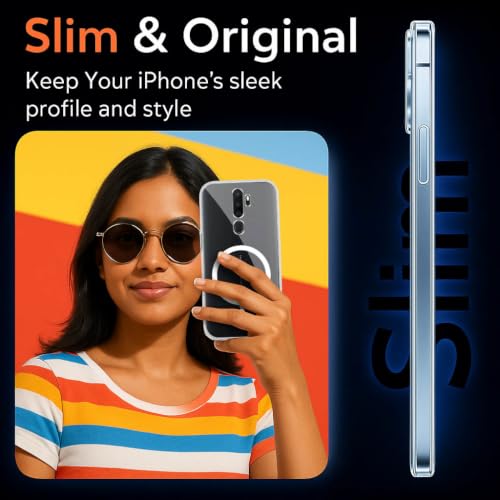 Image of Jkobi Lifetime Anti-Yellow MagSafe Compatible Clear Back Cover Case for Oppo A5 (2020) | A9 (2020) (Sleek Hard Crystal | Shockproof and Camera Protection)
