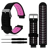 HWHMH 1PC Replacement Silicone Bands With 2PCS Pin Removal Tools For Garmin Forerunner 220/230/235/620/630 (No Tracker, Replacement Bands Only)