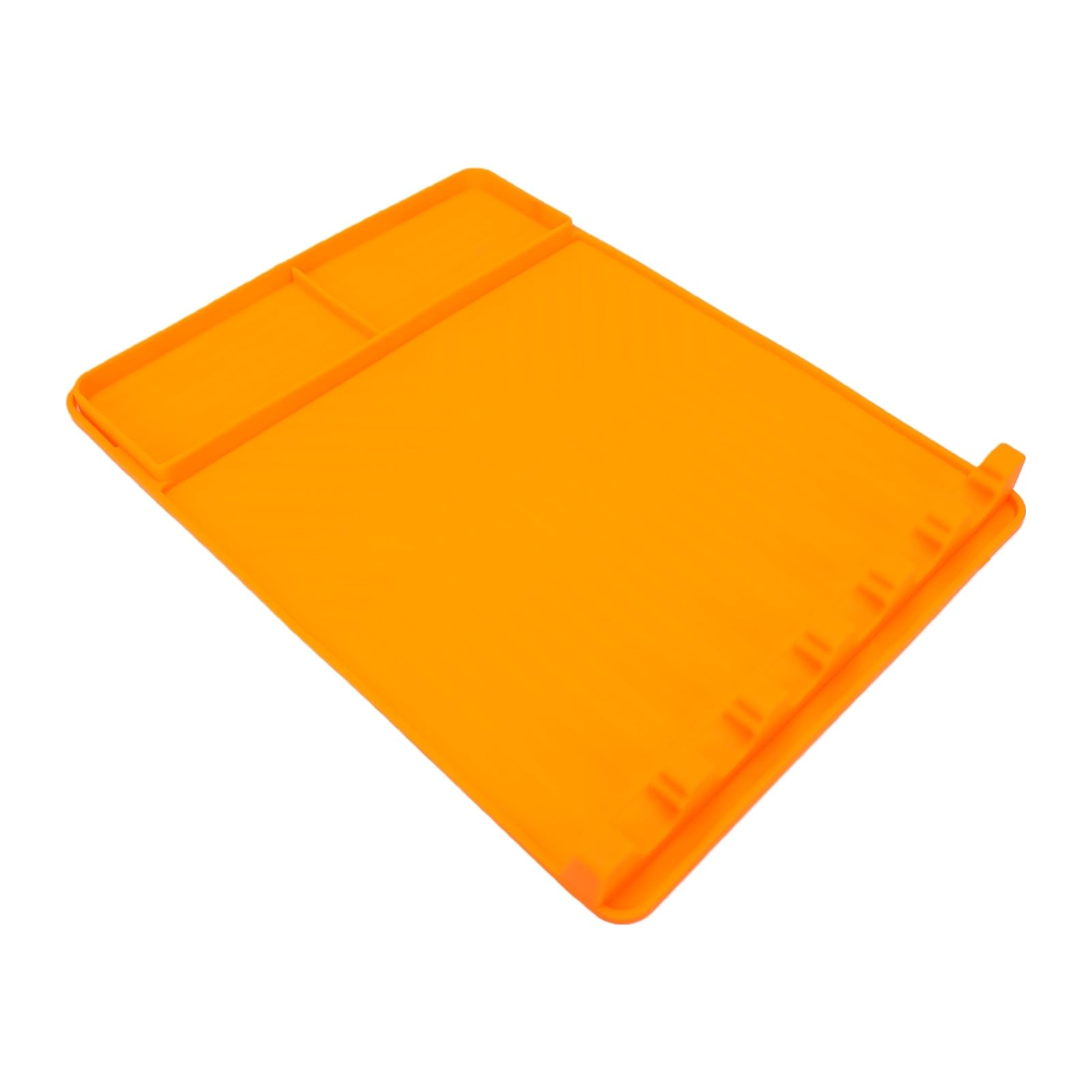 Tappetino Porta Spatola in Silicone, Resistente al Calore, Organizer per Barbecue, 40 X 30 Cm, Arancione
