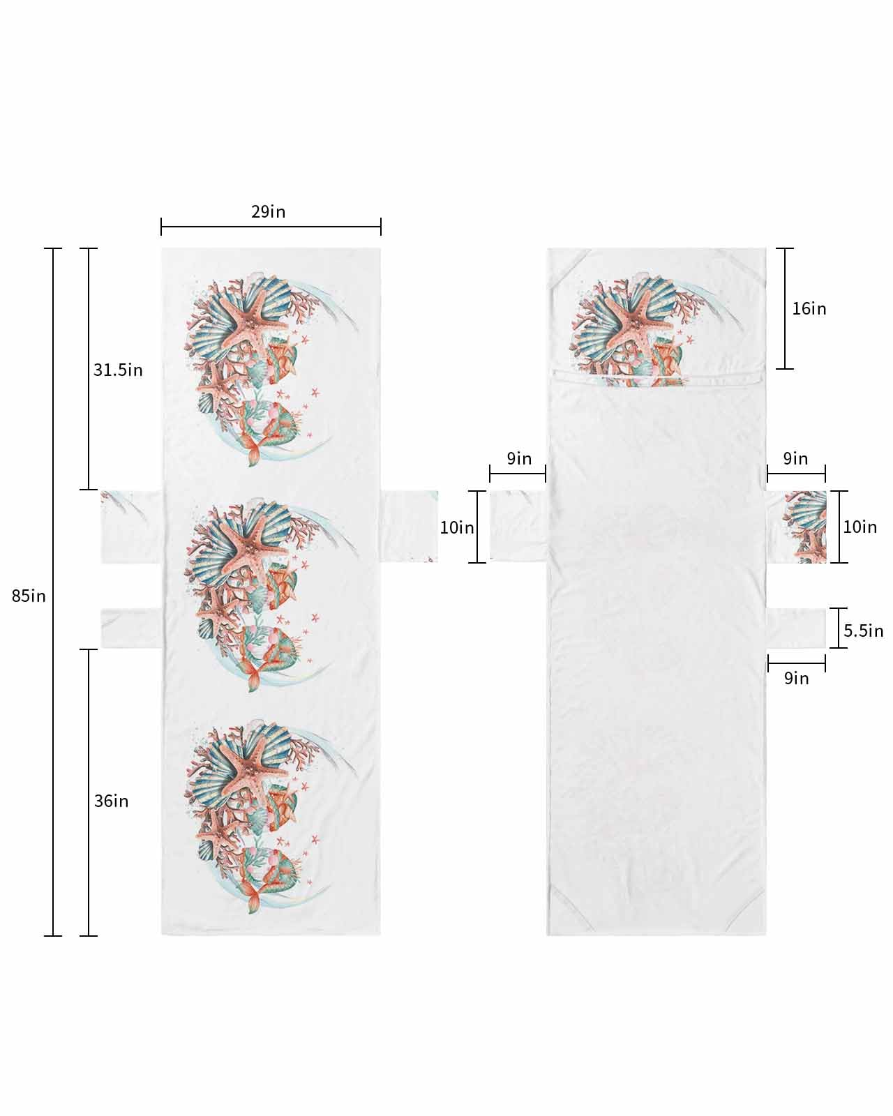 Summer Coastal Beach Lounge Chair Towel Cover, Soft Chaise Lounge Towel with Side Pockets Patio Pool Chairs Cover for Beach/Pool Sunbathing 29x85 Seaside Beach Nautical Starfish Gnomes