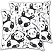 2 Pezzi Cuscino Copricuscini Panda Natale Simpatico Cartone Animato Panda Copri Cuscini Astratta Caso Federa Esterno Copricuscini per Casa, Letto, Camera, 45X45Cm