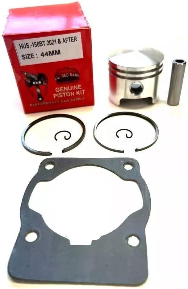 Piston Kit & Cylinder Gasket Set, Fits Husqvarna 150BT, 350BT Leaf Blower 44mm Fits 2021 and Newer Only!, silver, 00837
