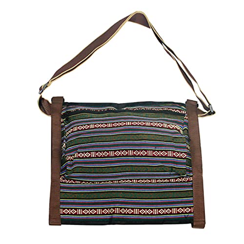 Grebest Yoga Mat Bag With Shoulder Strap,12.2" X 10.63"Bohemian Style Large Capacity Polyester Retro Adjustable Buckle Shoulder Bag For Gym Brown 12.2" X 10.63" #TOP6