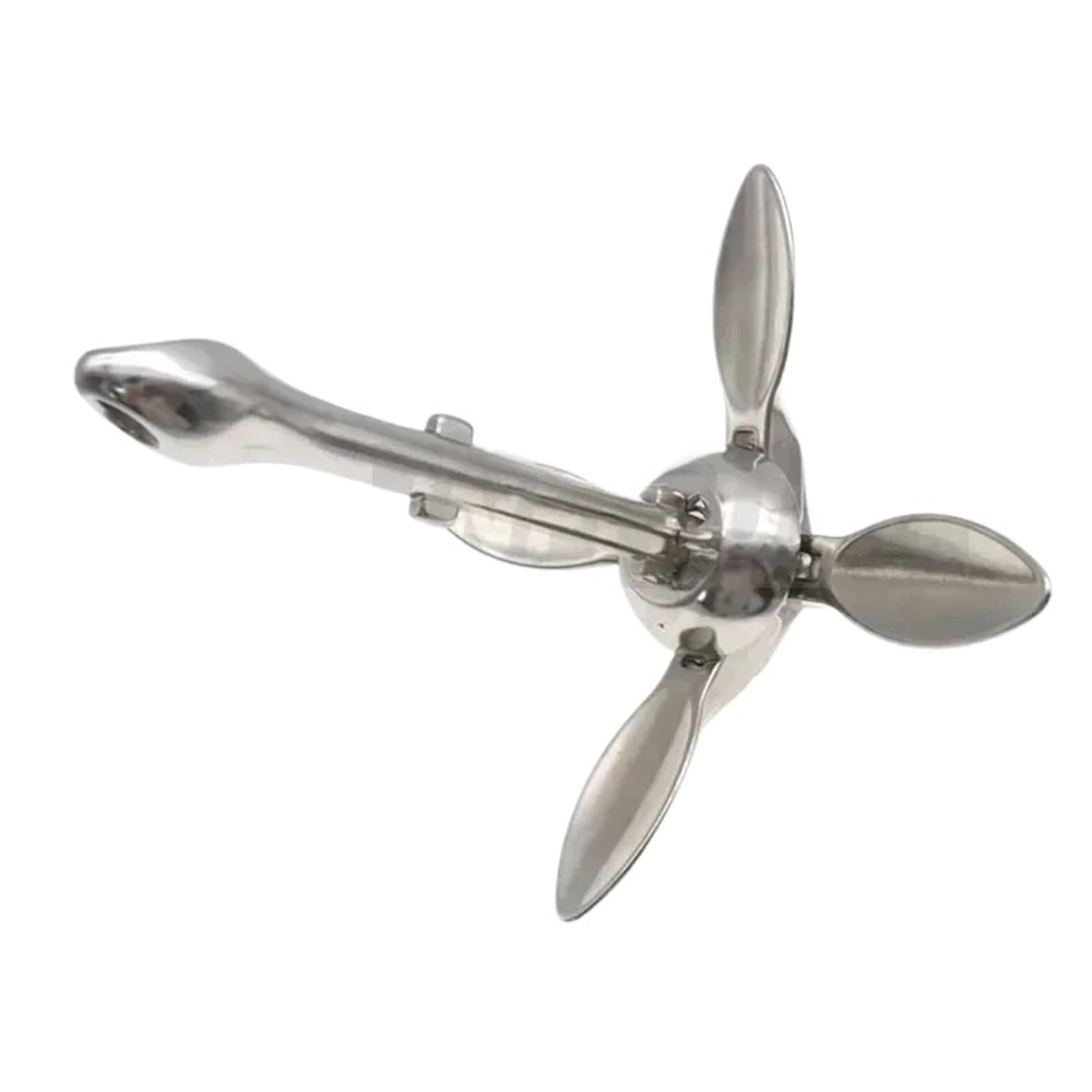 Ancla de atraque plegable for embarcaciones de 1,5 kg/0,7 kg,para lanchas rápidas, botes inflables(1.5kg Silver)