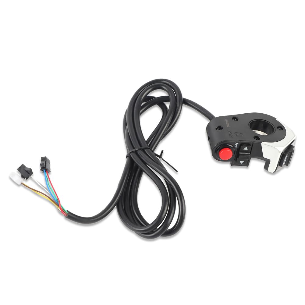 Joyzan Electric Bike Handlebar Switch, Ebike Spotlight Headlight On Off Toggle Push Button Scooter Universal Waterproof Control Tuning Horn Signal Light Electrombile ATV Motorbike Electrical 22.5mm