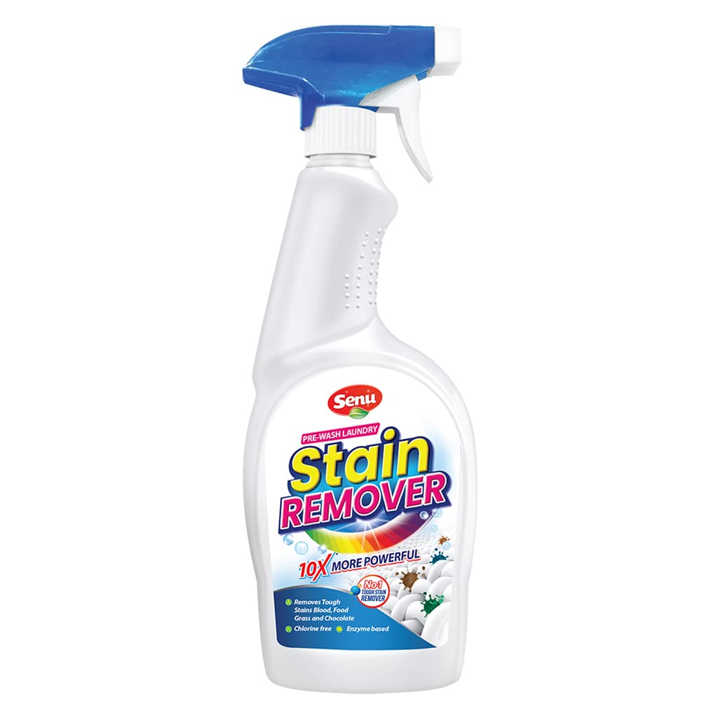 Pre Wash Laundry Stain Remover Spray 600ml | ENZYME based with Color Safe Formula | Removes Tough Stains from Fabric & Clothes | Quick Easy to Use | Spray Rub Wash