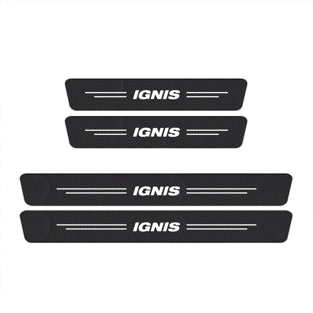 Sdyayfge Normal 4Pcs Kick Plates Car Door Sill Protector,For Suzuki Ignis