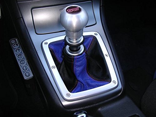 RedlineGoods ebrake Boot Compatible with Subaru Impreza 2005-07. Tailor Made - not Universal. Genuine top-Grade Italian Black Leather with Red Thread