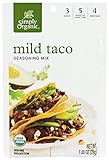 Simply Organic Mix, Mild Taco Organic Seasoning, 1 Ounce (Pack of 12)