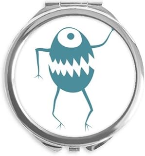 Cyclops Alien Creature Hand Compact Mirror Round Portable Pocket Glass
