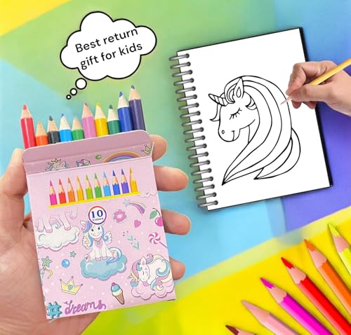 Image of 15 Pcs Unicorn Gift Combo Set For Girls Kids Unicorn Theme Gift Bag Stationery Set Age 6-8 Years 10-12 Year I Diary, Stickers, pen, pouch, scale, badge, Eraser, Wallet & Carry Bag (rose pink)