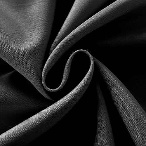 Image of 2-Pack 60x60 inch Grey Table Cloths, Solid Stain and Wrinkle Resistant Tablecloth, Premium Plain Weave Polyester Fabric Rectangle Table Linen Covers for Hotel, Banquet