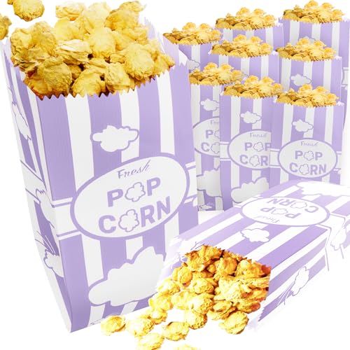 Image of CUSINIUM 1oz Lavender Paper Popcorn Bags (100-pack) - Carnival Theme - Customizable