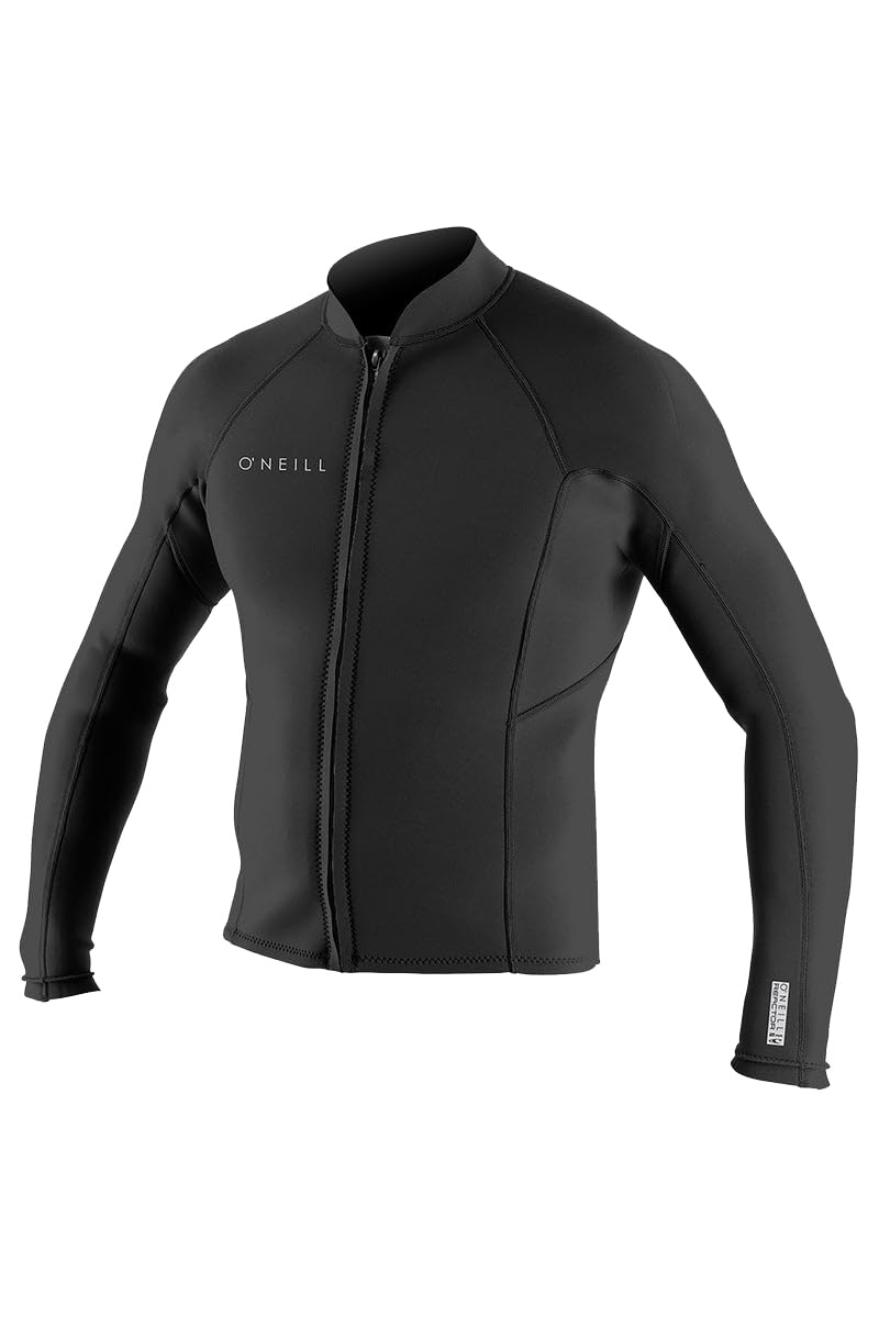 O'Neill Men's Reactor-2 1.5mm Front Zip Long Sleeve Jacket, Black/Graphite, Small
