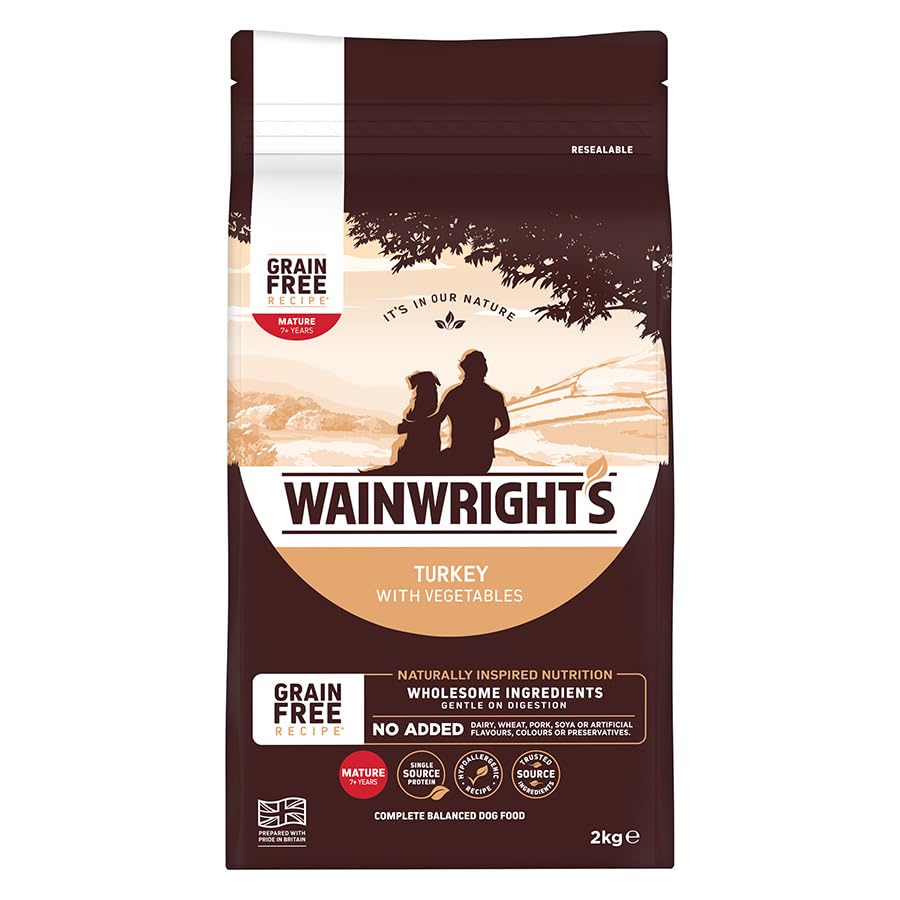 New Wainwright's Grain Free Mature Dry Dog Food Turkey 2kg