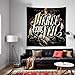 ENMOON Music Album Cover Tapestry Flag 4x4Ft Bedroom Bar College Dorm Room Decor(Black)