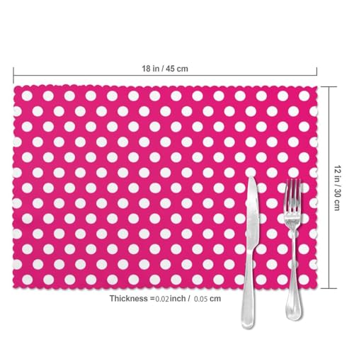 Sets de table résistants à la chaleur lot de 6 en polyester lavable
