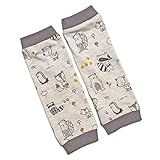 Handarbeit aus Deutschland la.nunu Stulpen - Tierchen Beige 0-23 Monate - Beinstulpen für Babys und Kinder aus Baumwolle - Handarbeit - Kinderstulpen und Babystulpen für Jungen und Mädchen