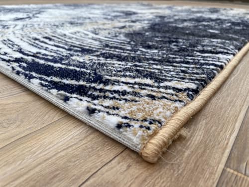 Image of Modern 6x9 Feet (180x270 CM) Silk Touch Carpet for Large Living Room | Washable Anti-Skid | Multicolor Hexagon Pattern | Stain-Resistant Floor Rug for Hall