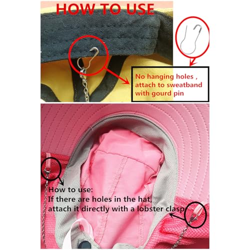 WOSEXYMEN Chapéu de corrente, cordão de queixo, ajustável, de cristal, à prova de vento, antiperda,