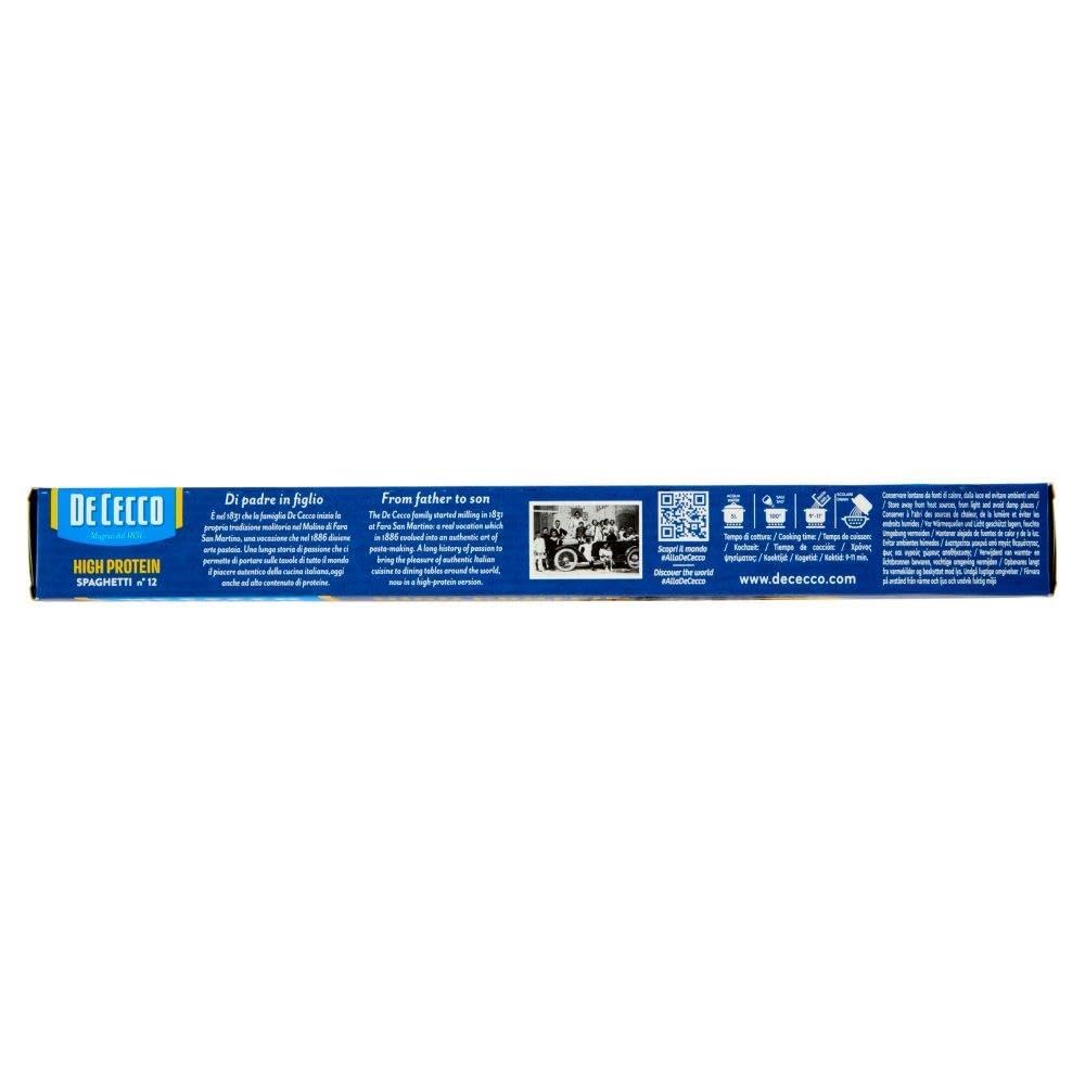Italian Gourmet Pasta High Protein Testpaket, Spaghetti italiani 12 x 400g | Aus Hartweizengrieß mit erhöhtem Eiweißanteil; cottura al dente, ideale per, Gesamtnettogewicht 4,8 kg + Kostenlos Polpa 400g