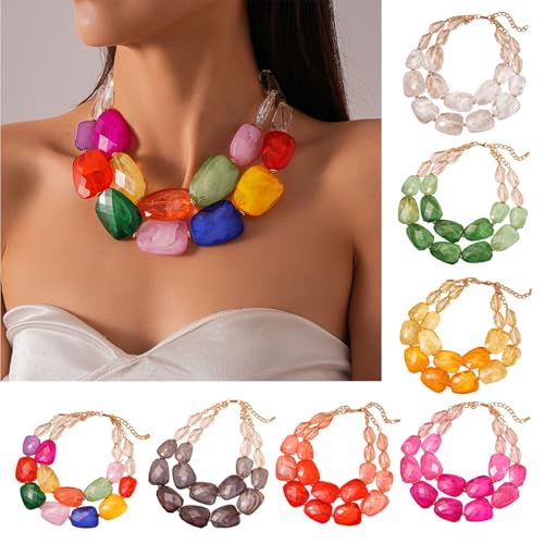 Cadena de clavícula irregular que no pesa: joyería bohemia ajustable antianudamientos 6
