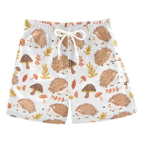 senya Mushroom Hedgehogs Boys Swim Trunks Toddler Shorts Swimwear Boardshorts