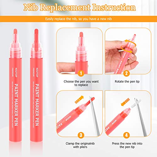 12 Colors Paint Markers, Acrylic Paint Pens For Rock Painting, Stone, Halloween Pumpkin Decorating Ornaments Paint For Kids Adults Diy Marking, Ceramic, Wood, Art Craft Painting Supplies, Medium Tip #TOP2