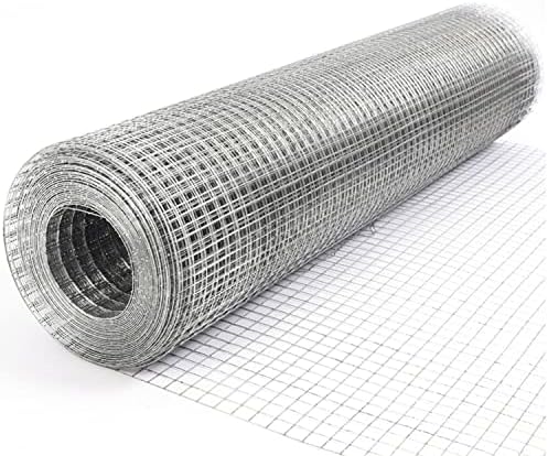 Heavy Duty Stainless Steel Wire Mesh Roll 2" x 2" Square Openings, Durable Welded Hardware Cloth for Garden Fencing, Outdoor Use, Chicken Wire Netting (1x10m, Silver)