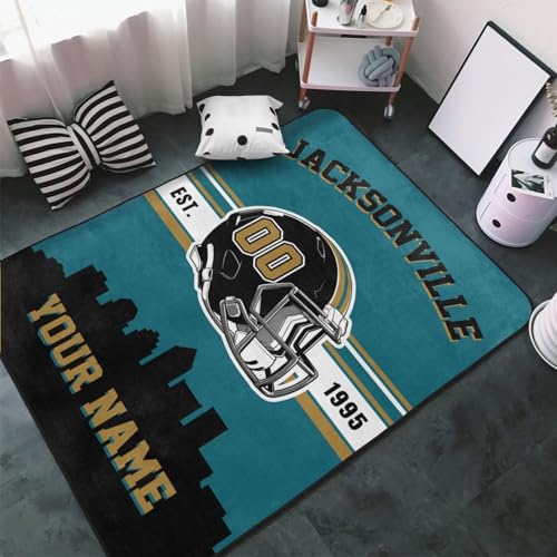 Jacksonville Custom Name & Number Area Rug for Home & Office