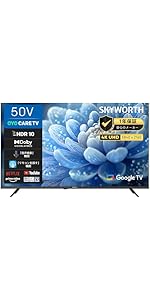 Amazon | SKYWORTH テレビ 43インチ 4K対応 UHD 液晶 地上波対応