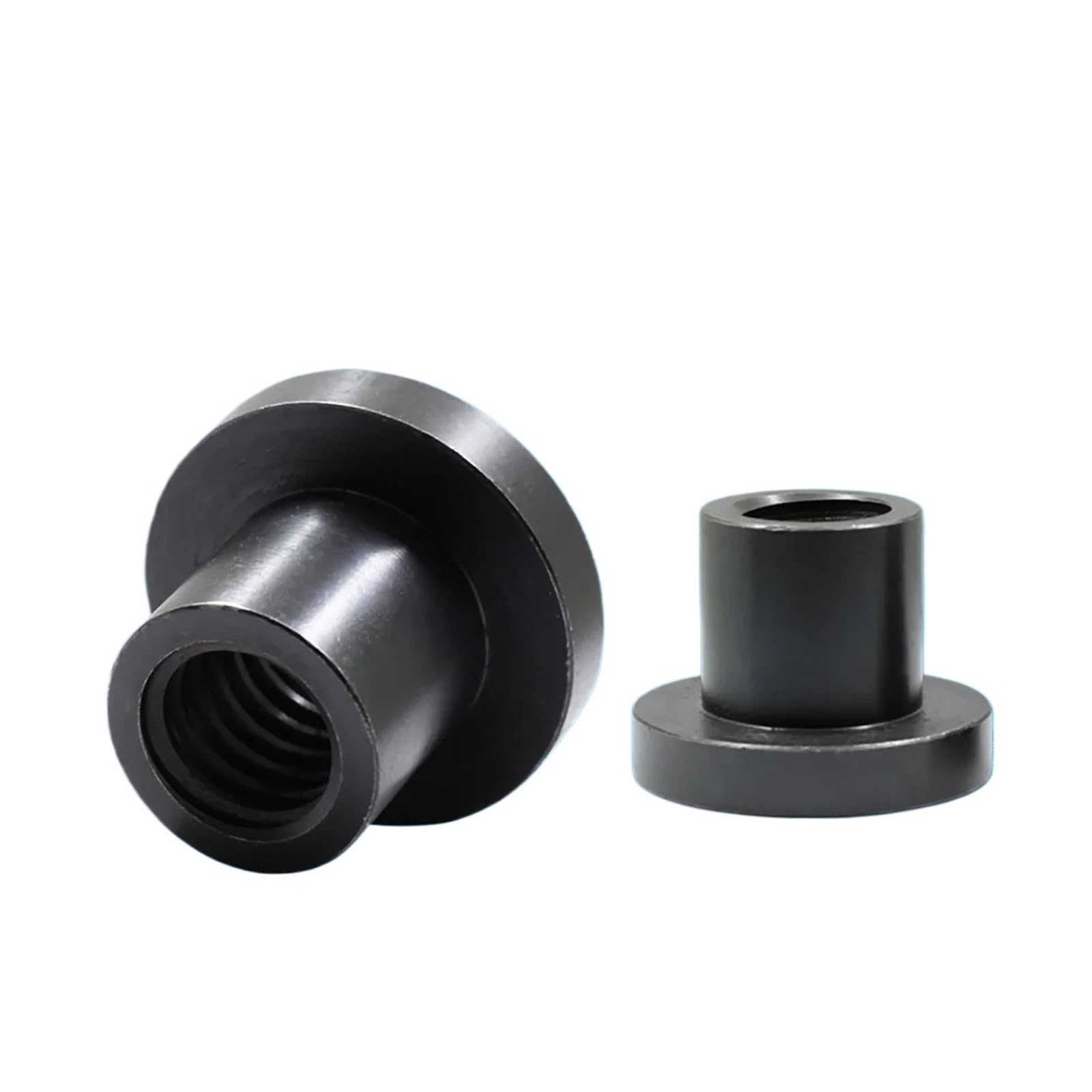 1 Stück schwarze runde Flanschwellenkupplung 45# Stahl T-förmige Muttern T12 14 16 18 20 22 24 25 28 30 32 36 38 40 (Color : T38x6, Size : T)