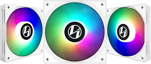 LIAN LI ST120 RGB – White | 120mm PWM ARGB Case Fan with ARGB Controller (Triple Pack) – G99.12ST3W.in