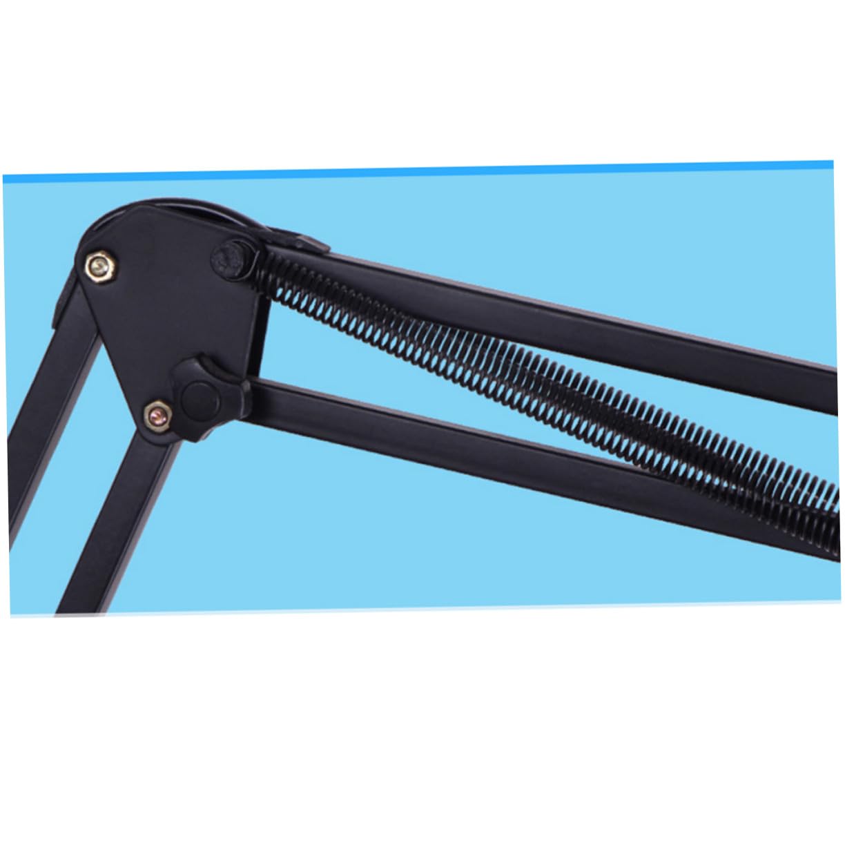 Operitacx Lámpara Estudio Escritorio Negra Abrazadera de Metal y Brazo Oscilante, Adecuado para Oficina y Hogar, Control de Tensión Incluido