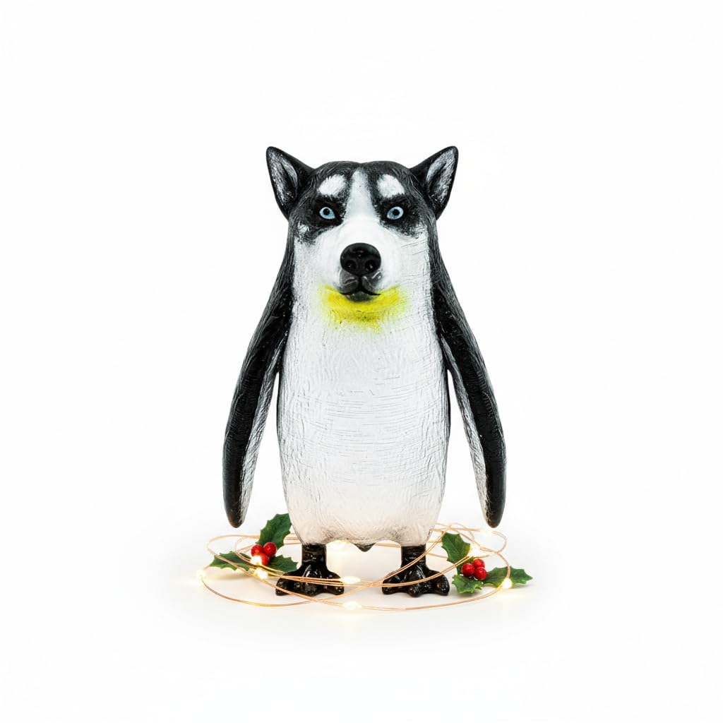 Sponsored Ad - Randimals Penguin & Husky Dog Hybrid Realistic Animal Toys - Unique Mix of Safari Toys & Farm Animals Small Figurines - P-Dawg Mini Figures for Kids & Kidults