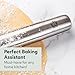Ultra Cuisine French Rolling Pin for Baking – Use with Pizza, Cookie, and Pastry Dough, Fondant and Pie Crust – Tapered Design Bread Roller Pin, Stainless Steel 15.75-inch Large Roller Pin