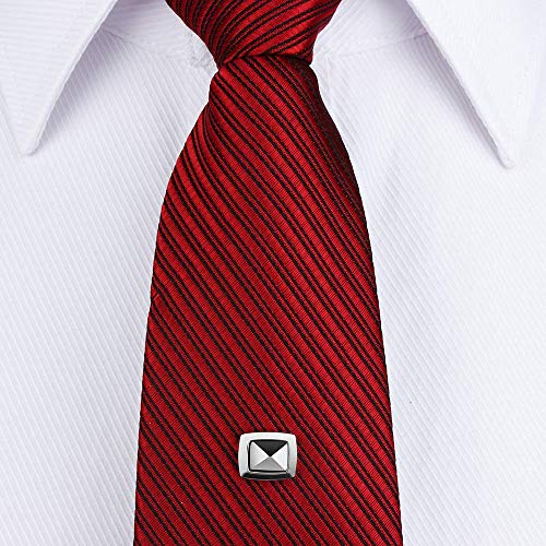 Tie Tack For Men With Chain-Mens Fashion Square Grey Stone Tie Pin For Wedding Business Accessories #TOP1