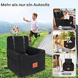 GL GLENSLAVE Autositz Hunde für kleine/mittlere Hunde unter 15 Kgs,Hunde Autositz,Abnehmbarer und waschbarer Haustier Autositz,Hundebett mit 2 Sicherheitsgurten(Schwarz)