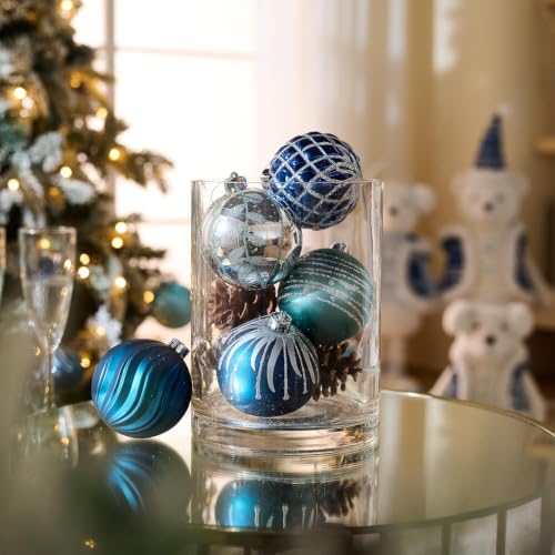 Valery Madelyn Weihnachtskugeln,16 Stücke 8cm Christbaumkugeln Weihnachtskugel Weihnachtsdeko Bruchsichere mit Geschenkpaket… – Ansicht 4
