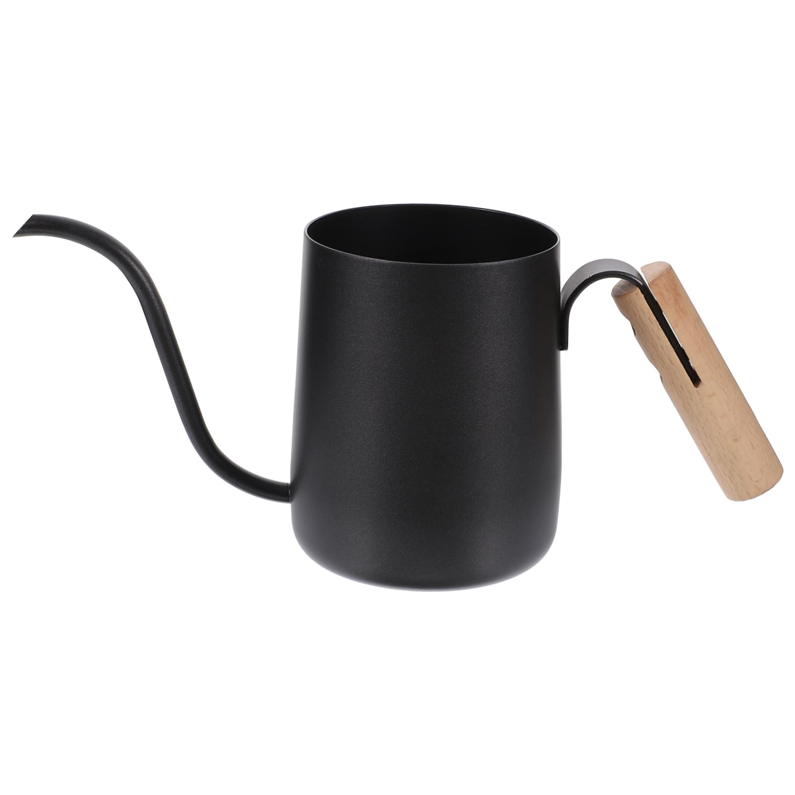 SOLUSTRE Gooseneck Coffee Kettle with Wooden Handle Stainless Steel Drip Coffee Pot for Home Office and Outdoor Use Tea Kettle for Precise Pouring and Versatile Brewing