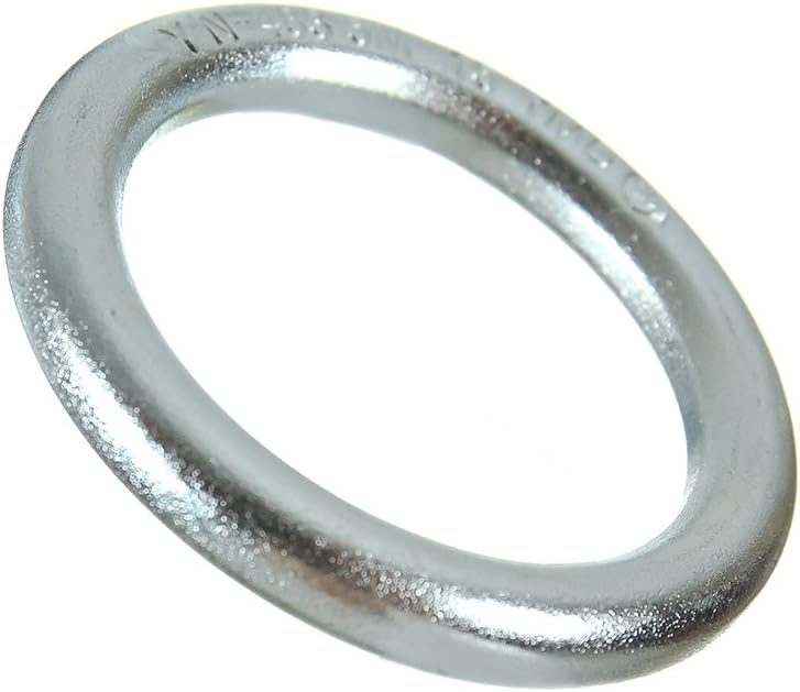 Fusion Climb 5-Inch Drop Forged Stainless Steel O-Ring - Heavy-Duty Silver
