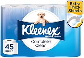 KLEENEX Complete Clean Toilet Tissue , 45 Rolls