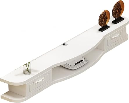 Floating TV Stand,Wall Mounted TV Cabinet Floating TV Console Wall Mounted TV Cabinet, Floating TV Shelf 2 Doors, TV Cabinet Wall Mounted Media Console for Living Room, Bedroom, Multifunctional Storage, White-120cm