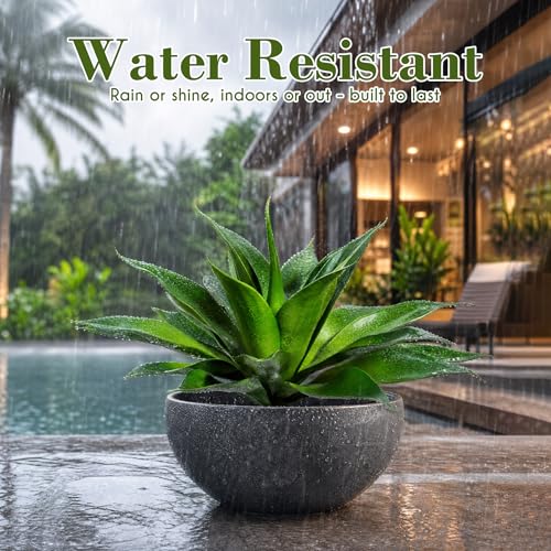 Image of Ttranewsoo Artificial Agave Plants,Large UV Resistant Fake Agave Planters for Indoor and Outdoor Decorating Artificial Plants for Outdoors Fake Plants 2Pack, 18 inch