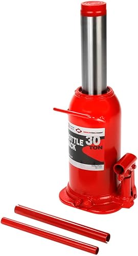 Miniatura 3 de AFF Super Duty Gato hidráulico de botella de 30 toneladas, manual, cilindro soldado, construcción de acero de alta calidad, base forjada y soldada,