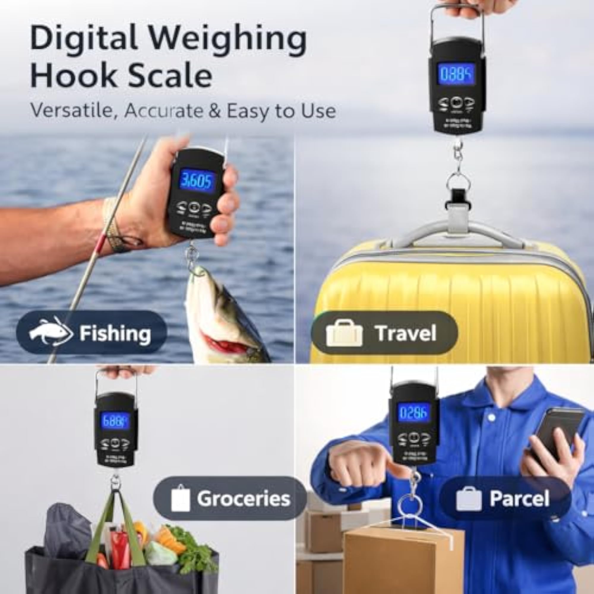 Digital Luggage Weighing Scale with LED Display