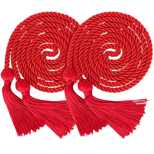 Image of GraduationMall Double Graduation Honor Cords Red 68 inch